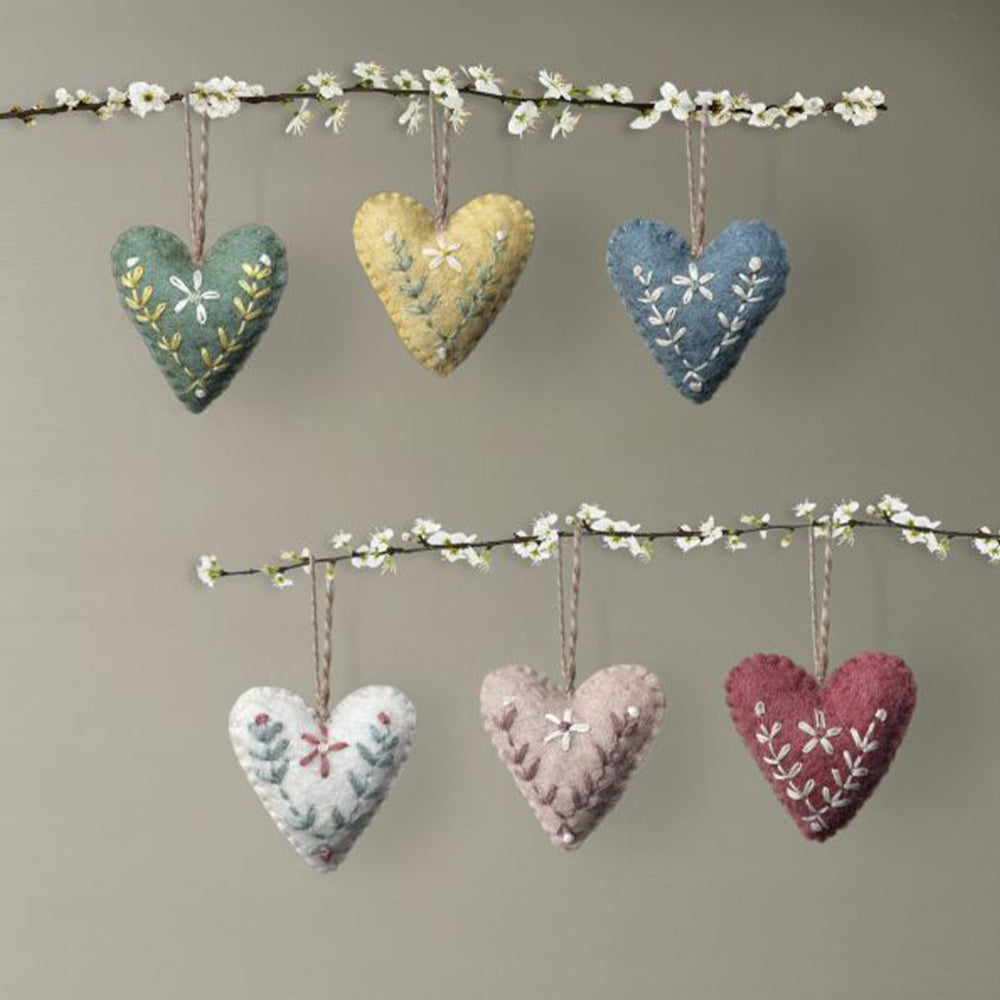 Folk Art Floral Heart Ornament | Hanging Decoration | Cracker Filler