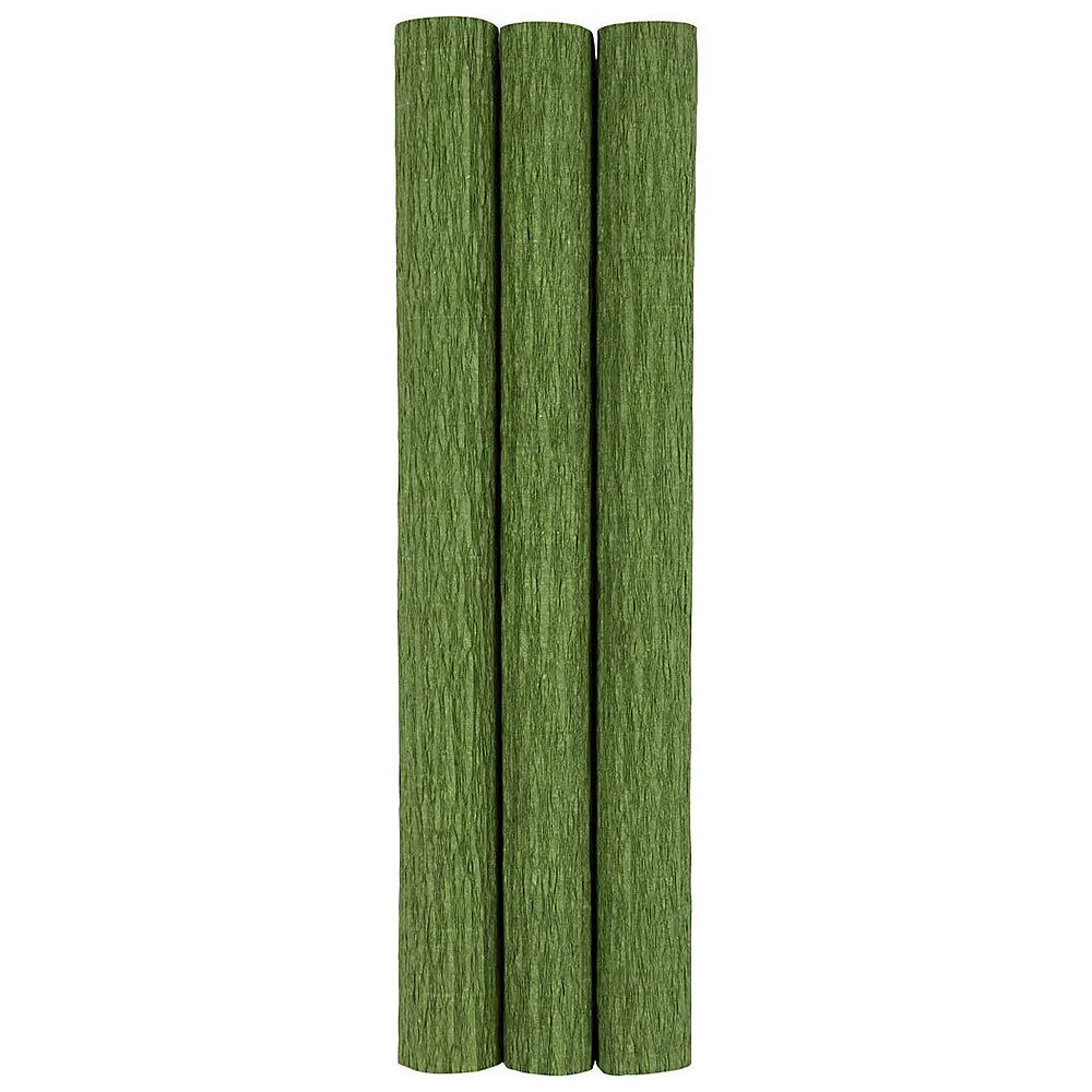 3 Single Colour Crepe Paper Rolls | Flower Making Crafts | 25cm x 60cm