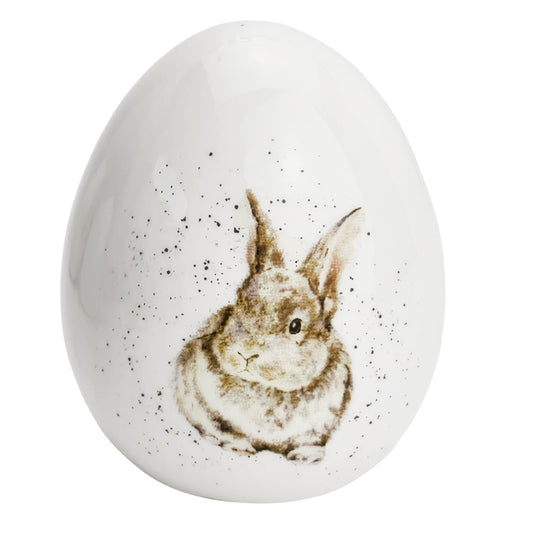 8cm Ceramic Egg Home Easter or Spring Ornament | Rabbit