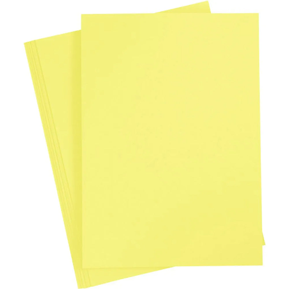 20 Yellow A4 180gsm High Quality Card Sheets for Crafts