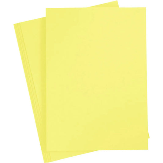 20 Yellow A4 180gsm High Quality Card Sheets for Crafts