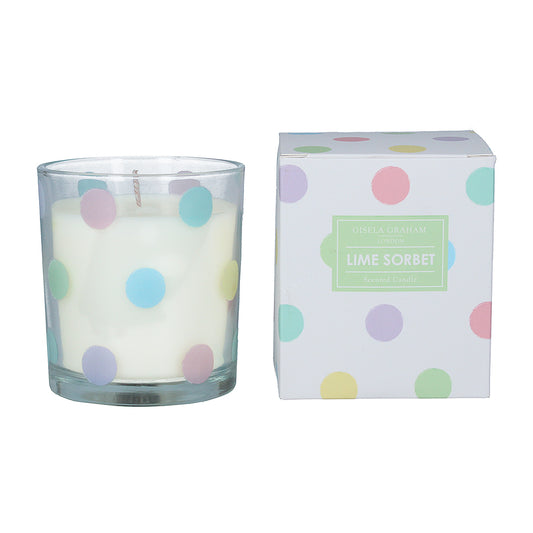 Large Pastel Spotty Dotty Candle | Spring & Easter Gift | 23hrs Burn | Gisela Graham