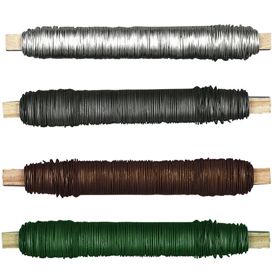 0.6mm Coloured 100g Reel Metal Floristry Binding Wire