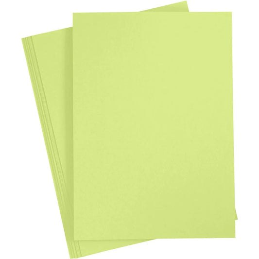 20 Lime Green A4 180gsm High Quality Card Sheets for Crafts