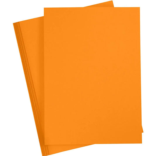 20 Orange A4 180gsm High Quality Card Sheets for Crafts