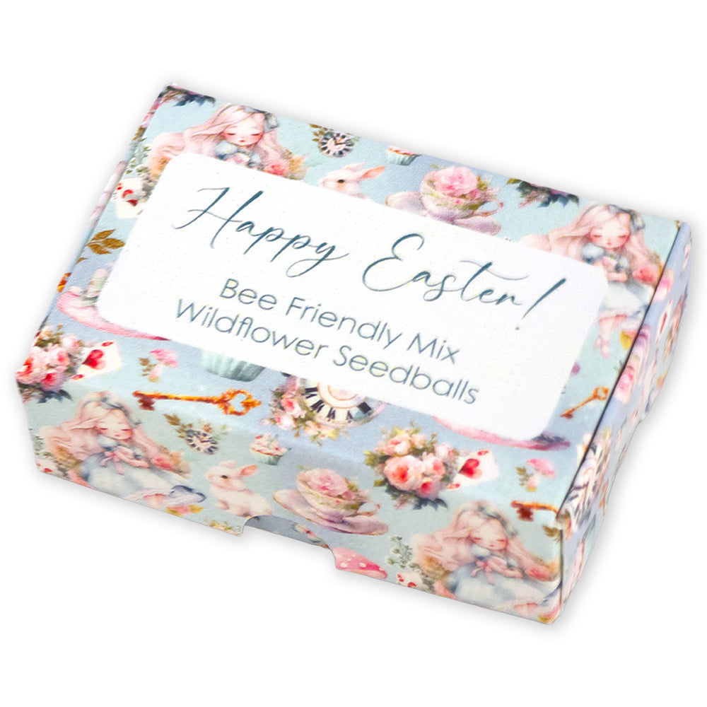 Happy Easter | Springtime Alice | 6 Seedball Box | Bee Mix | Cracker Filler