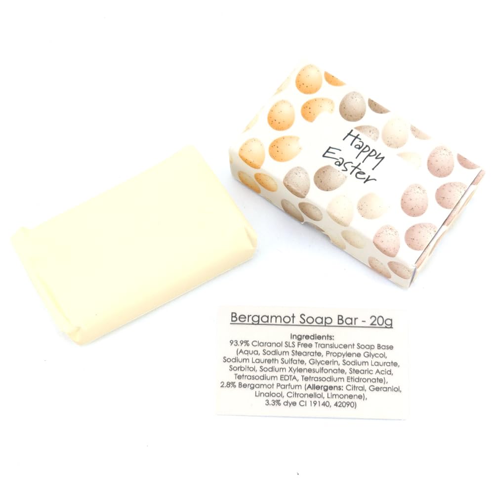 Happy Easter Natural Speckled Eggs | Bergamot | 20g Travel Soap Bar | Cracker Filler | Little Gift