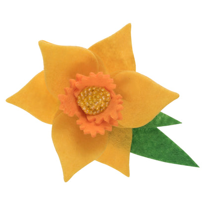 Sewing Kit to Make a Felt Springtime Daffodil Brooch