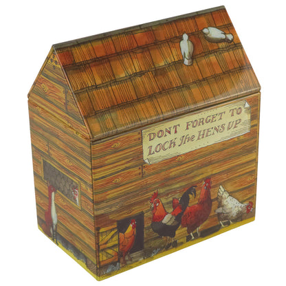 The Hen House | Chicken Theme Storage Tin | Emma Bridgewater | Large 13.5cm Tall