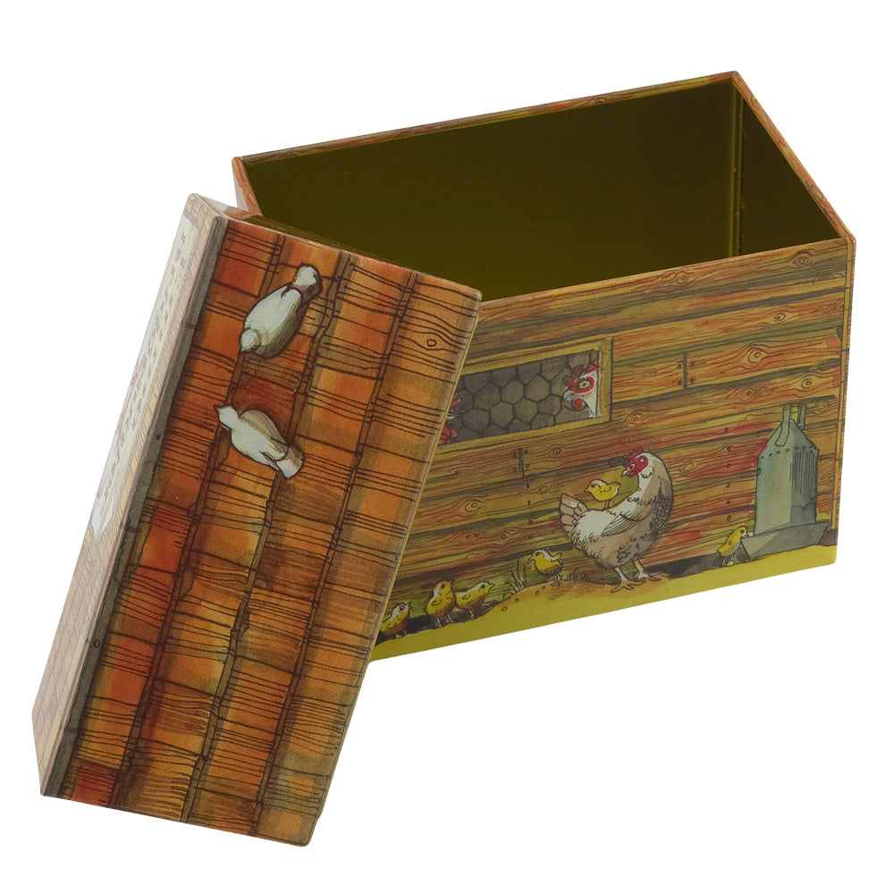 The Hen House | Chicken Theme Storage Tin | Emma Bridgewater | Large 13.5cm Tall