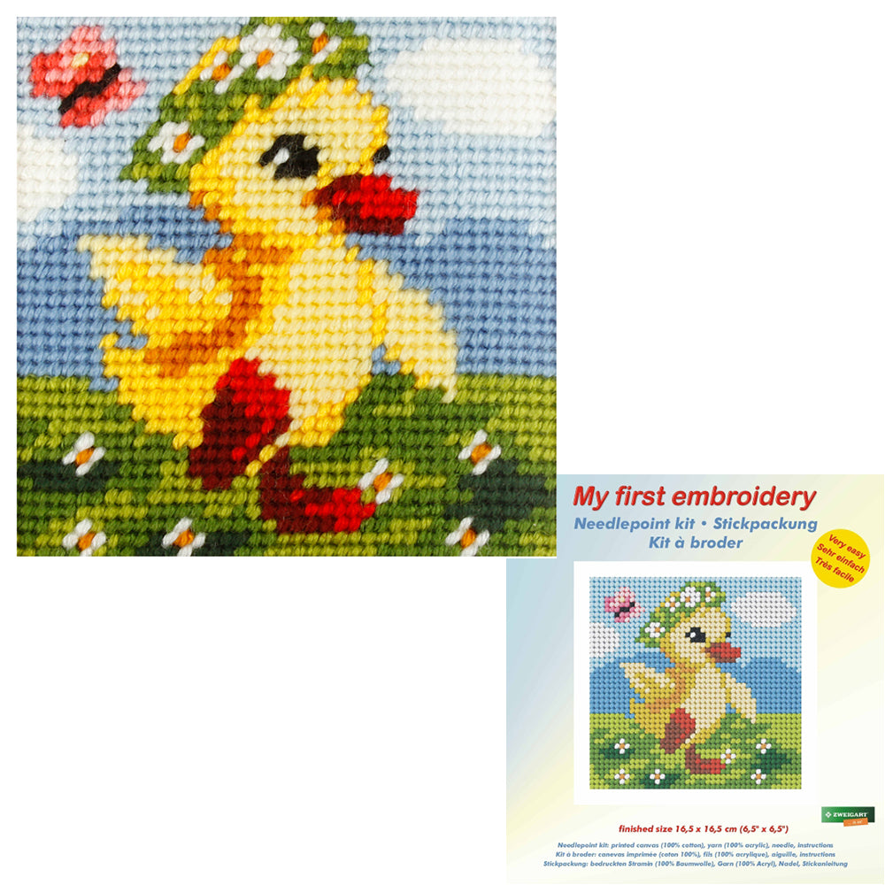 My First Embroidery Kit for Kids | Springtime Chick | 16.5cm