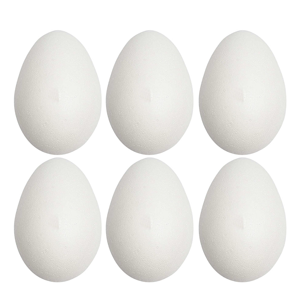 Polystyrene Eggs | Easter Craft Bases | 6cm, 8cm or 10 cm Tall | Set of 6