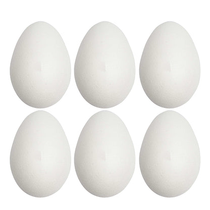 Polystyrene Eggs | Easter Craft Bases | 6cm, 8cm or 10 cm Tall | Set of 6