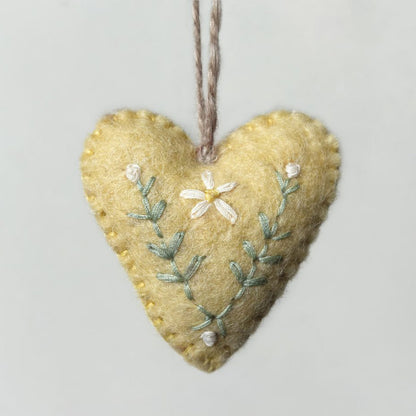 Folk Art Floral Heart Ornament | Hanging Decoration | Cracker Filler