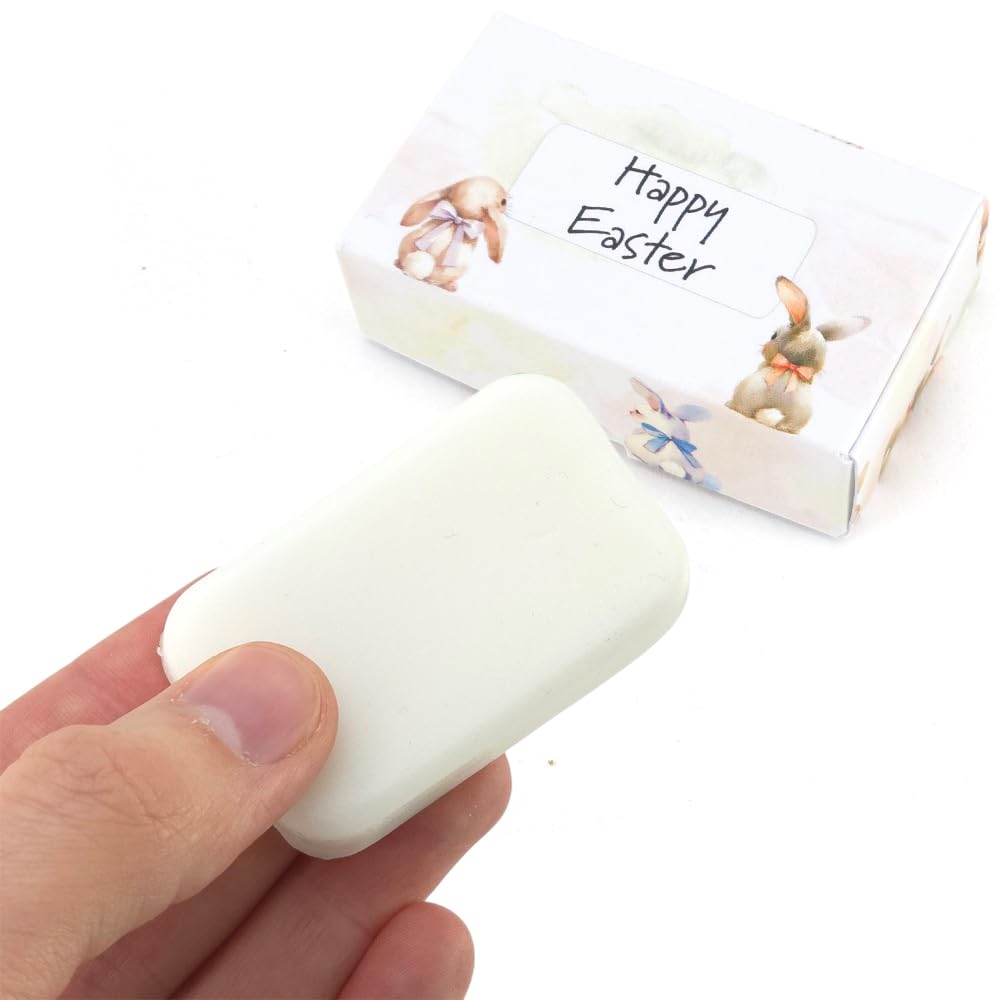 Happy Easter Powder Puff Bunnies | Bergamot | 20g Travel Soap Bar | Cracker Filler | Little Gift
