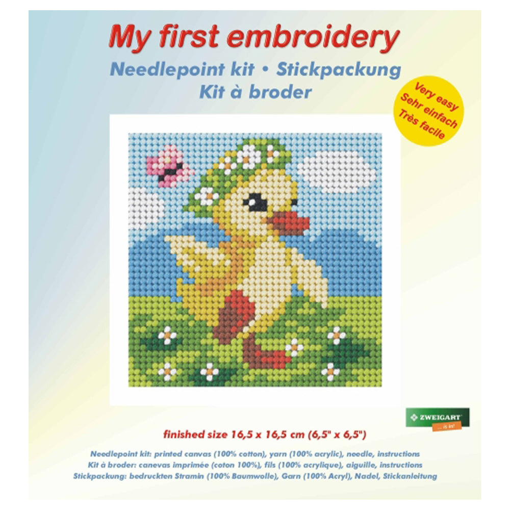 My First Embroidery Kit for Kids | Springtime Chick | 16.5cm