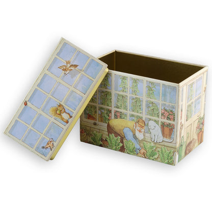 Peter Rabbit Tin | Lush Greenhouse Shaped Scene | 13.5cm | Gift Idea