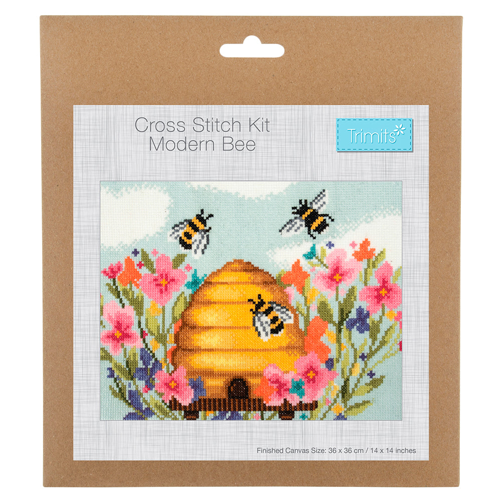 Modern Bee | Counted Cross Stitch | Boxed Kit