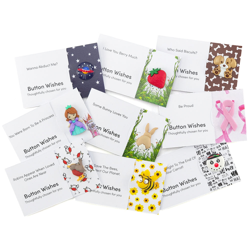 You Bring Sunshine & Warmth | Button Wishes Sew On Token |  Cracker Filler