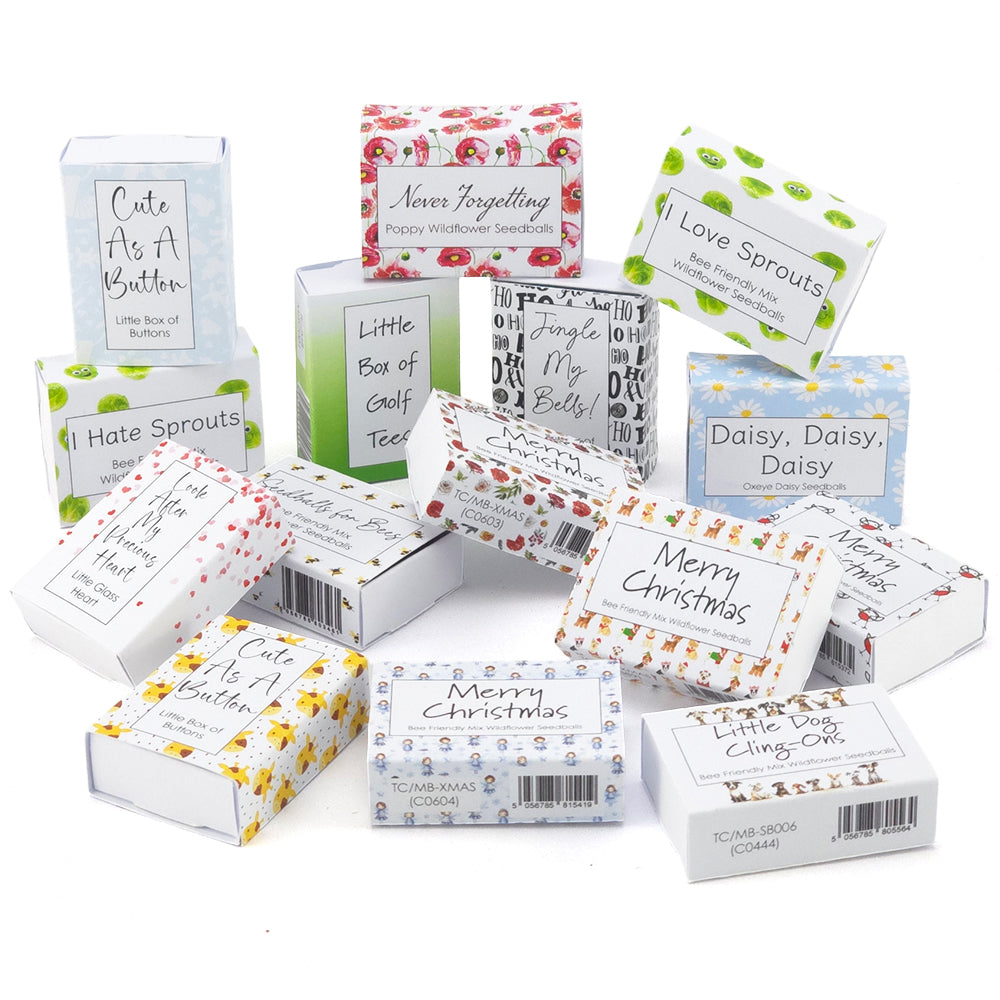 Easter Bunny Poos | 6 Seedball Matchbox | Butterfly Mix | Cracker Filler Gift