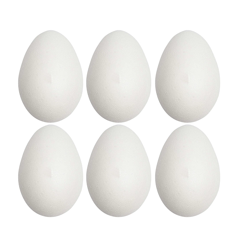 Polystyrene Eggs | Easter Craft Bases | 6cm, 8cm or 10 cm Tall | Set of 6