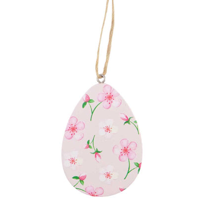Pretty Cherry Blossom Hanging Wooden Easter Ornament | 7cm Tall | Gisela Graham