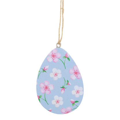 Pretty Cherry Blossom Hanging Wooden Easter Ornament | 7cm Tall | Gisela Graham