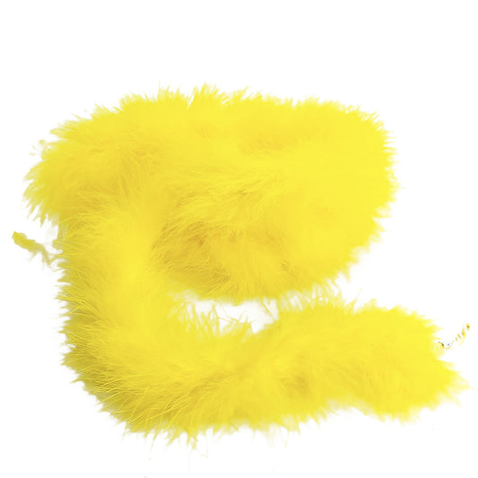 2m Yellow Marabou Feather Trim for Crafts