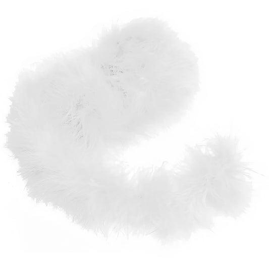2m White Marabou Feather Trim for Crafts