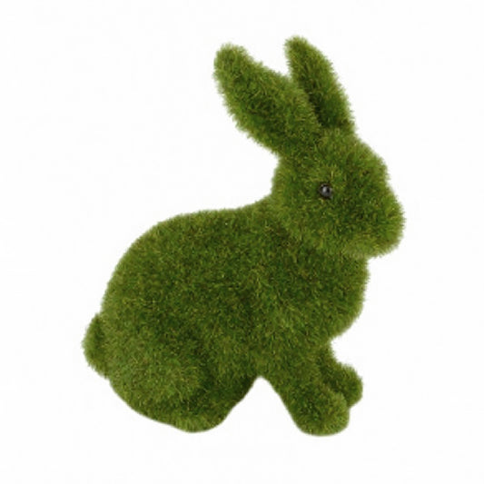 13cm Faux Moss Sitting Rabbit Ornament | Spring & Easter Decoration